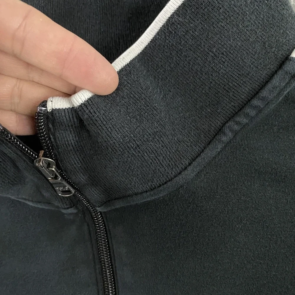 Polo‎ Ralph Lauren Jacket Mens 3XLT Black White Track Full Zip Mock Neck Pony
